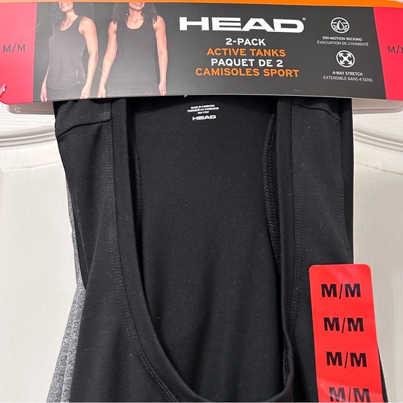 Head 2-pack active tanks grey/black size M - Picture 3 of 6